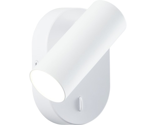 Weiße Wandleuchte mit zylindrischem Spot