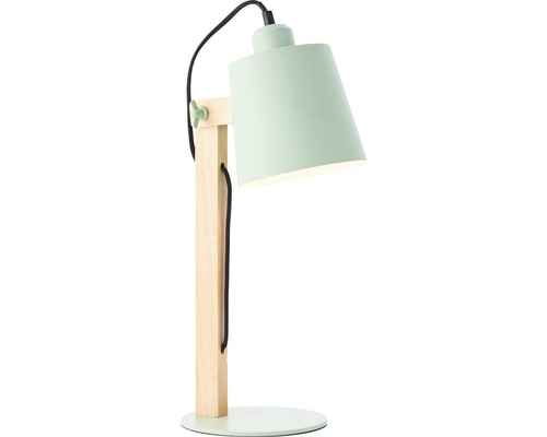 Tischleuchte aus Holz und Metall