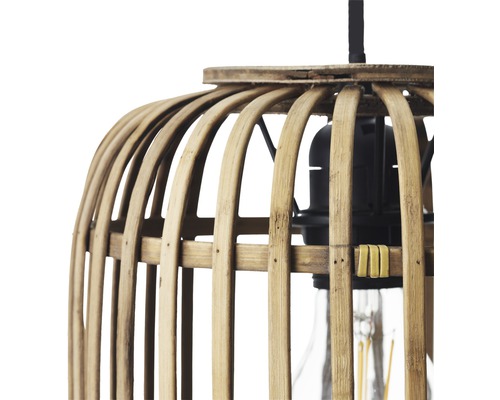 Detailansicht einer Bambus Hängelampe