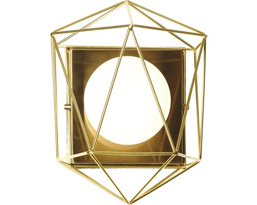 Goldfarbene Deckenleuchte mit geometrischem Design