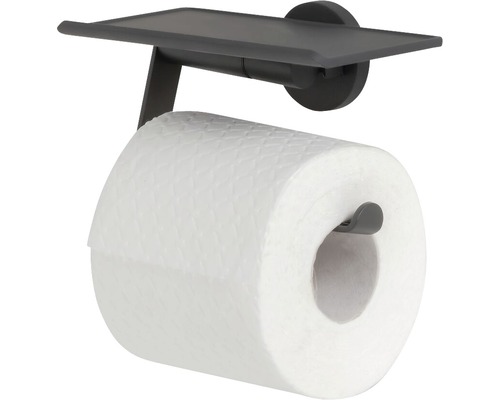 Toilettenpapierhalter TIGER Noon mit Ablage schwarz matt 1321730746-0