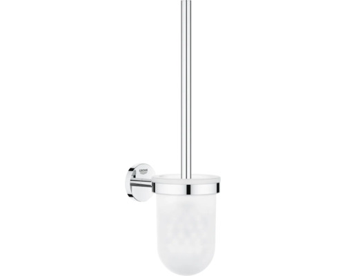 WC-Bürstengarnitur Grohe Quickfix Start Cosmopolitan chrom glänzend 41169000 Grohe Logo. Wandmontierter WC-Bürstenhalter mit Glasbehälter.