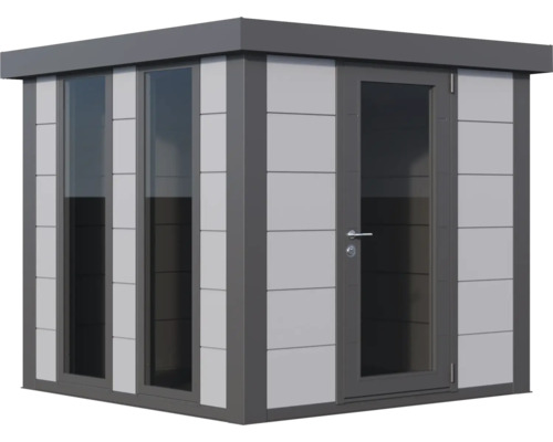 Modernes Gartenhaus mit Fenstern und Tür