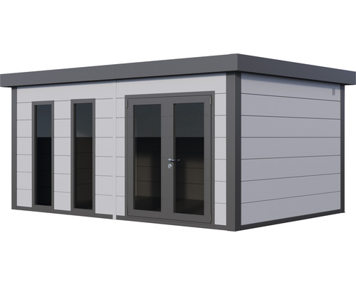 Modernes Gartenhaus mit Fenstern und Doppeltür