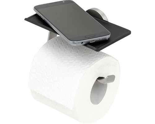 Toilettenpapierhalter mit Ablage für ein Mobiltelefon