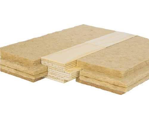 STEICOfloor Holzfaser-Trittschalldämmung für schwimmende Verlegung von Dielenboden 1200 x 380 x 60 mm
