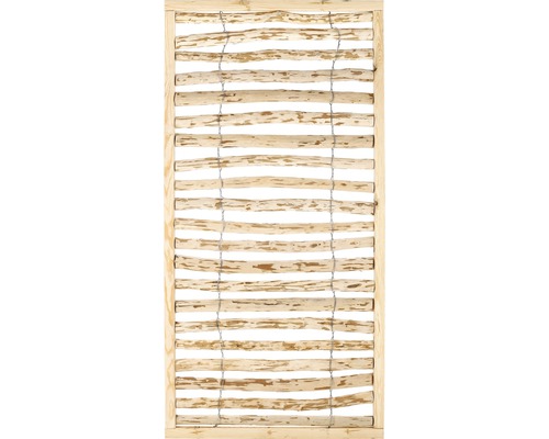 Teilelement Haselnuss halboffen geschält halbrund 90 x 180 cm