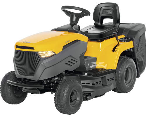 Gelber Rasentraktor der Marke Stiga