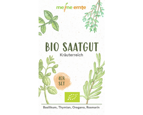 Bio Saatgut meine ernte Kräuterreich Basilikum Thymian Rosmarin Oregano-0