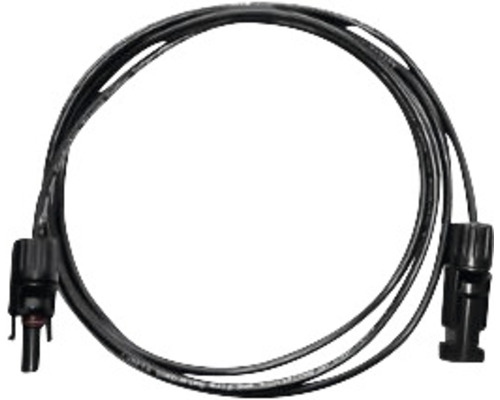 Schwarzes Solarkabel mit Steckverbindern