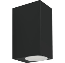 Schwarze Wandleuchte in Würfelform