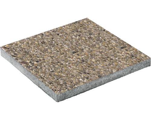 Beton Waschbetonplatte Rheinkies 8/16 mm 50 cm x 50 cm x 4 cm Betonpflasterstein mit Kieselmuster