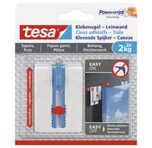 Tesa Klebenagel für Leinwände, geeignet für Tapeten, Putz, Papier und Plaster, mit einer Tragkraft von 2 Kilogramm