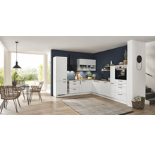 nobilia elements Winkelküche mit Geräten Urban 450 cm alpinweiss matt vormontiert Variante links 4004539047358