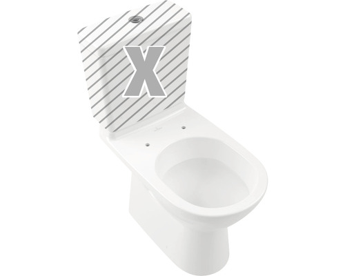 WC für WC-Kombination Villeroy & Boch O.novo Tiefspüler mit Spülrand weiß ohne WC-Sitz und Spülkasten 56610101