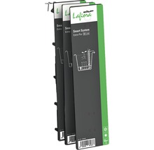 Drei Lafiora Smart System Extra Flor Pflanzkasten, 60 cm, in Produktverpackung.