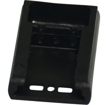 Schwarzes Montageelement aus Kunststoff