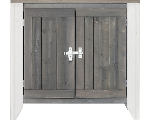 Holz Gartenschrank mit zwei Türen und Metallverschluss