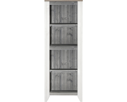 Offener Lagerschrank mit drei Regalböden