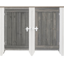 Gartenschrank/Outdoorküche Konsta Typ 561 Sideboard inkl. 2 Türen 115 x 40 x 88 cm hellgrau-creme-thumb-1
