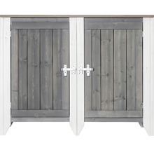 Gartenschrank/Outdoorküche Konsta Typ 561 Sideboard inkl. 2 Türen 115 x 60 x 88 cm hellgrau-creme-thumb-1