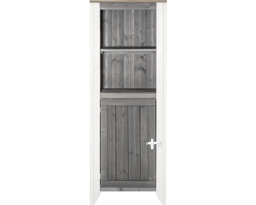 Gartenschrank/Outdoorküche Konsta Typ 561 Hochschrank inkl. 1 Tür 60 x 60 x 160 cm hellgrau-creme