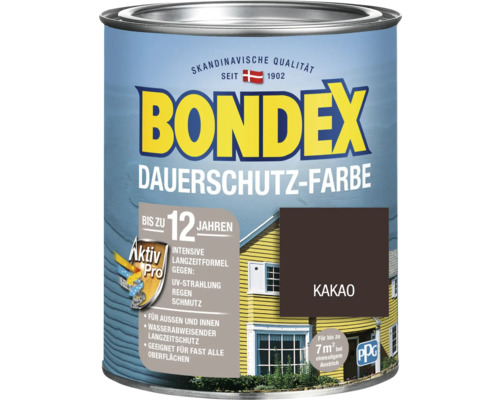 BONDEX Holzfarbe-Dauerschutzfarbe schokobraun 750 ml