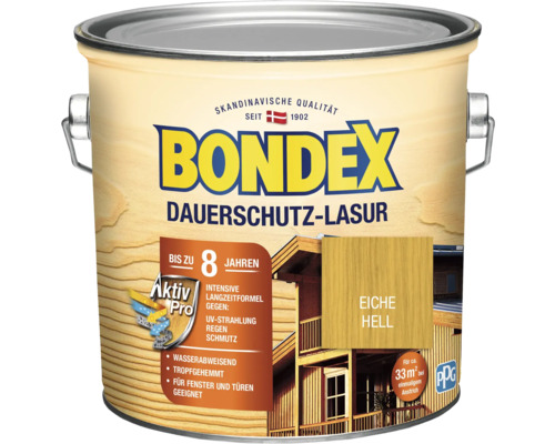 BONDEX Dauerschutz-Lasur eiche hell 2,5 l