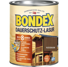 Bondex Dauerschutz-Lasur Nussbaum für Holz im Metalleimer