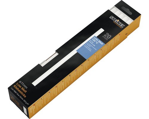 Steinel Klebesticks 300mm LOW MELT Spezialklebstoff 600 g 20 Stück Steinel Schmelzklebestifte, Durchmesser elf Millimeter, Packung mit zwanzig Stück