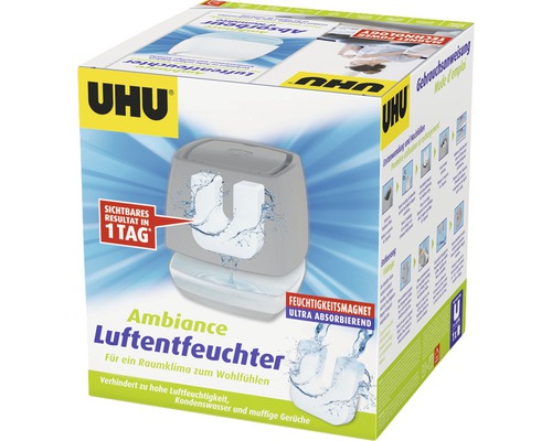 UHU airmax Luftentfeuchter Ambiance anthrazit 450 g UHU Luftentfeuchter Ambiance in Produktverpackung