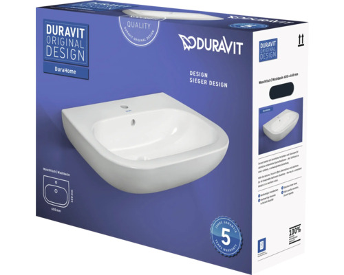 Verpackung eines Duravit DuraHome Waschtischs