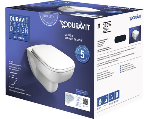 Duravit DuraHome Wand-WC Rimless im Produktkarton