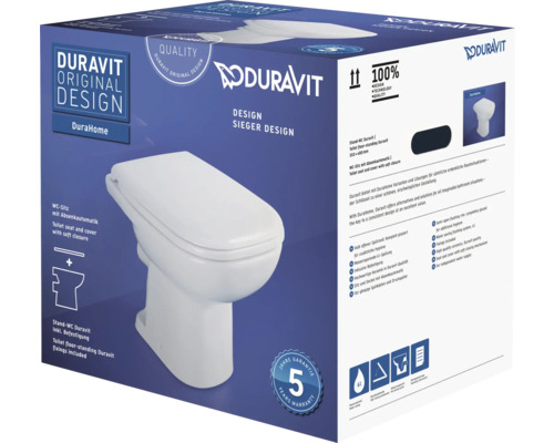 Duravit DuraHome Stand-WC mit Absenkautomatik in Verpackung