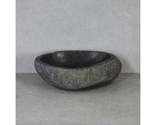 Duoset Aufsatzwaschbecken Riverstone M 40-45 cm basalt 2 Stück