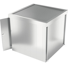 Kühlraum mit Tür und Lüftungsgitter