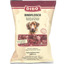 Dibo Rindfleisch, tiefgefrorenes Ergänzungsfuttermittel für Hunde in einer Verpackung
