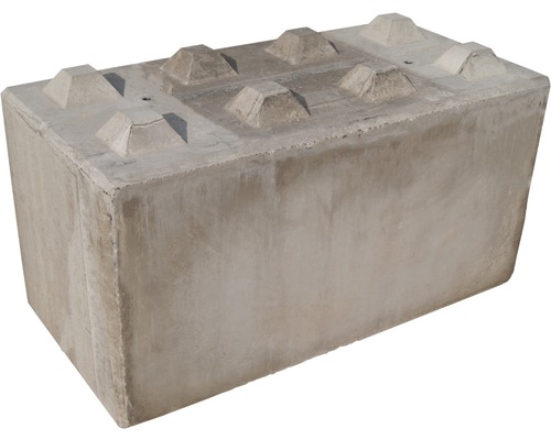 Betonblockstein Megablock Rd16 cm x 1/8 grau 120 cm x 60 cm x 60 cm