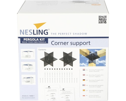 Nesling Pergola Bausatz Eckverbinder Verpackung