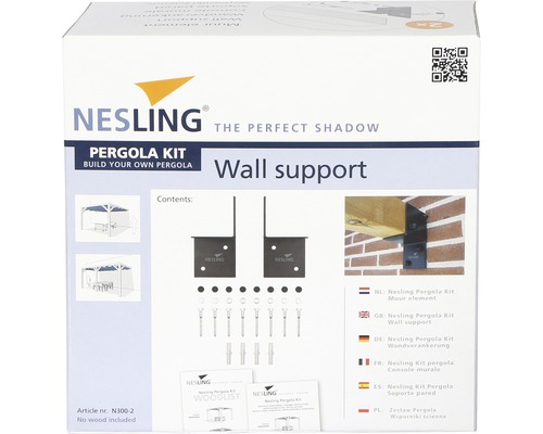 Nesling Pergola Bausatz Wandhalterung Verpackung