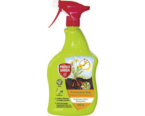 Permaclean Duo Protect Garden Unkraut & Wurzel-Ex 1 L Anwendungsfertiges Pumpspray