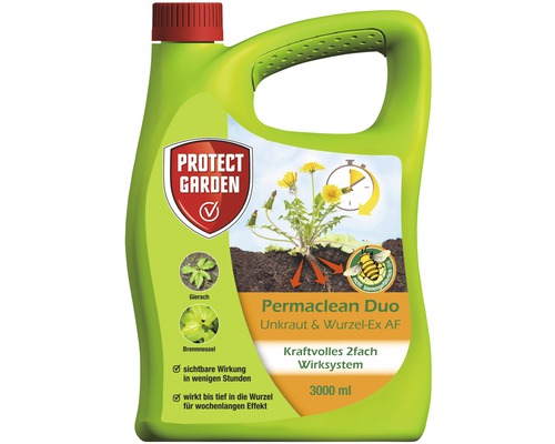Permaclean Duo Protect Garden Unkraut & Wurzel-Ex 3 L anwendungsfertig Protect Garden Permaclean Duo Unkraut- und Wurzelvernichter in einer 3000 Milliliter Flasche