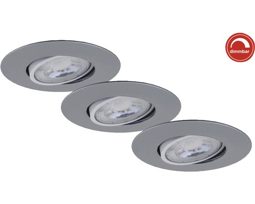 Drei dimmbare Einbaustrahler