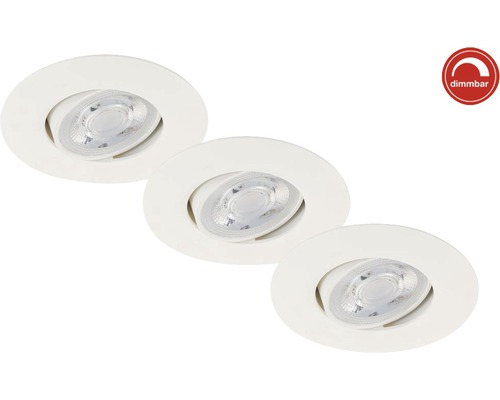 Drei dimmbare Einbaustrahler