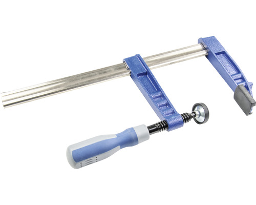 Schraubzwinge aus Metall mit Griff