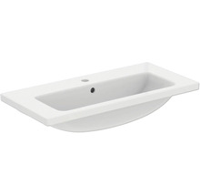 Waschbecken aus Sanitärkeramik mit Hahnloch und Überlauf