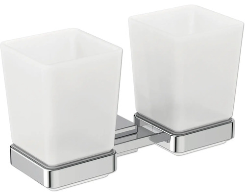 Zahnputzbecher doppelt Ideal Standard IOM Cube chrom glänzend E2205AA