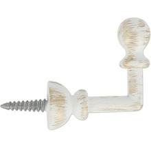 Gardinenhaken aus Holz mit Schraube