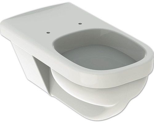 GEBERIT Wand-WC Renova Comfort Square Flachspüler mit Spülrand lang weiß glänzend KeraTect® Spezialglasur ohne WC-Sitz 208550600