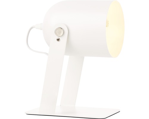 Weiße Tischleuchte mit verstellbarem Lampenkopf